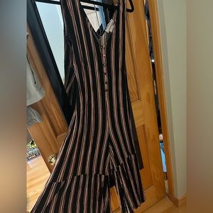 Ruby & Jenna orange flare jumpsuit